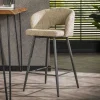 Wohnen Hocker<Design Barstuhl aus Boucle in Beige - Ludizia (2er Set)