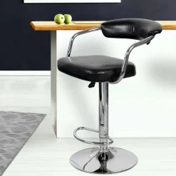 Wohnen Hocker<Design Barstuhl mit Armlehnen - Devi (2er Set)