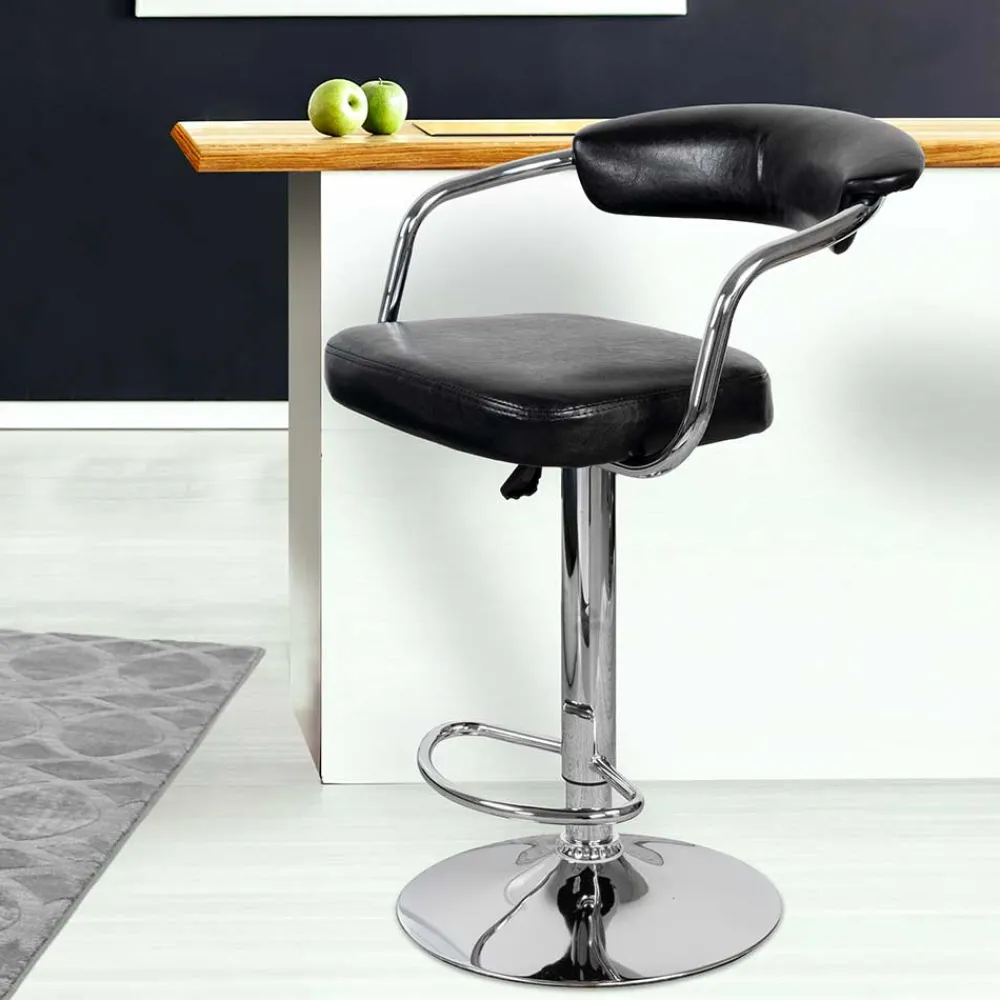 Wohnen Hocker<Design Barstuhl mit Armlehnen - Devi (2er Set)