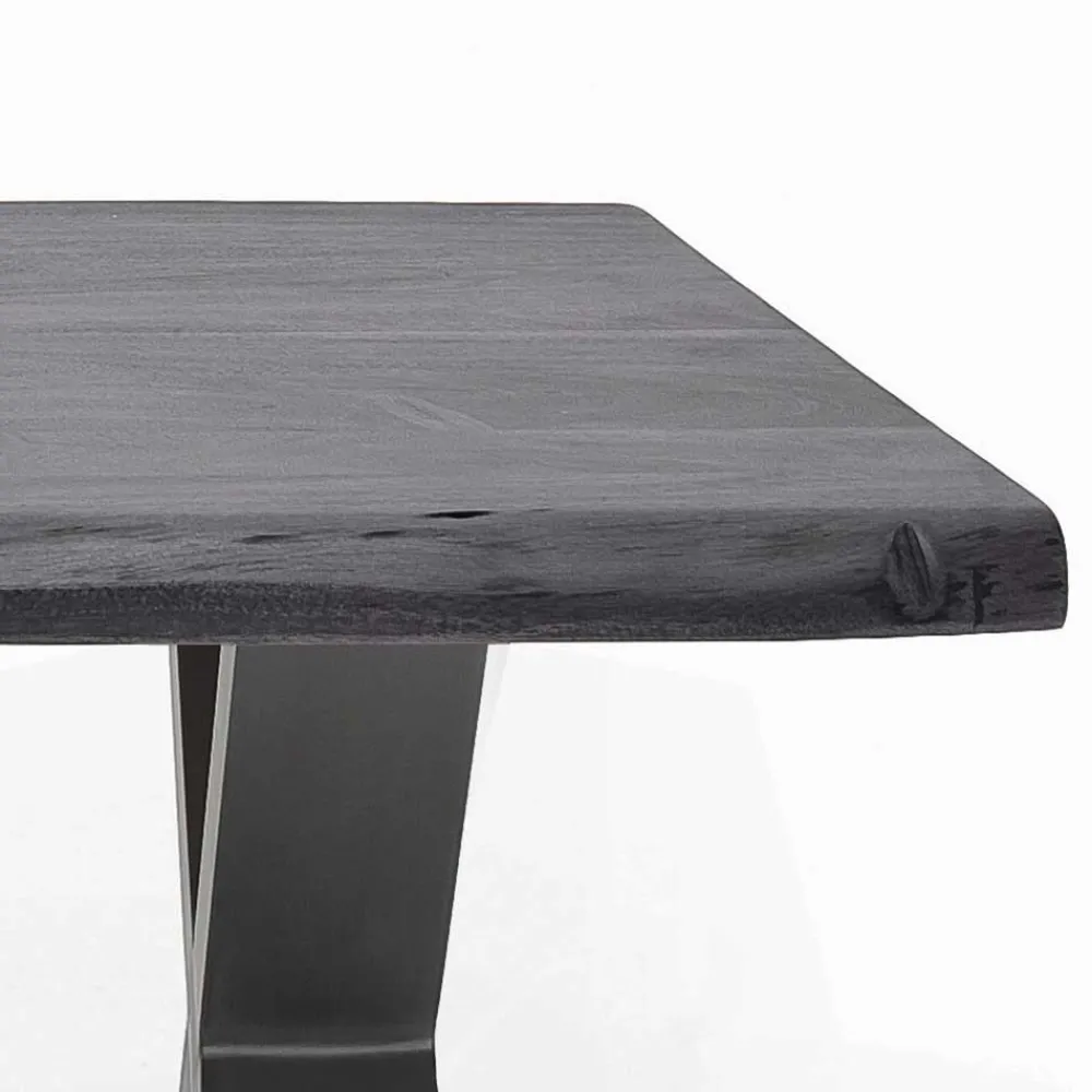 Wohnen Tische<Design Baumkanten-Couchtisch in Grau - Siestago