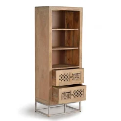 Wohnen Vitrinen|Regale<Design Bücherregal aus Mangobaum Massivholz - Valuta