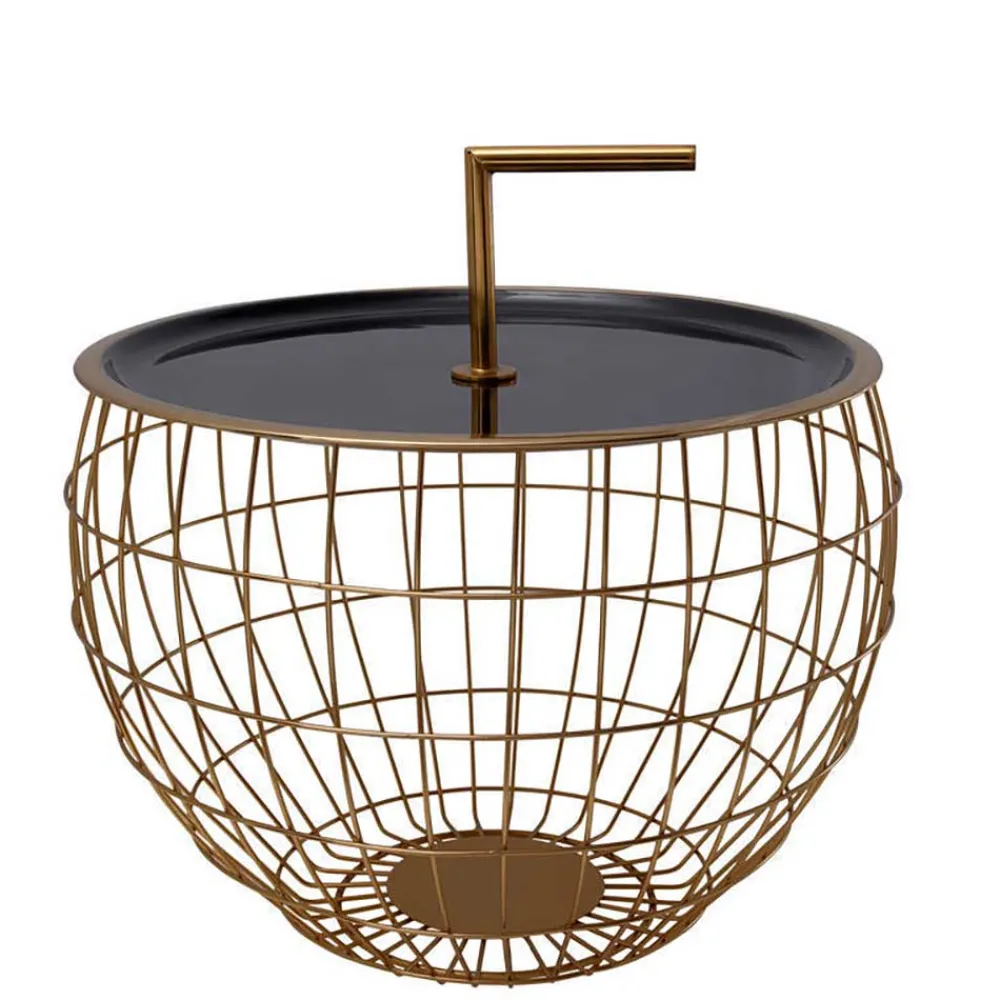 Wohnen Tische<Design Beistelltisch in Schwarz und Gold - Egeass
