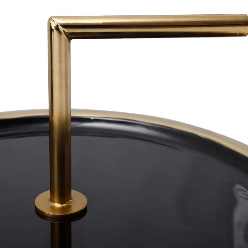 Wohnen Tische<Design Beistelltisch in Schwarz und Gold - Egeass