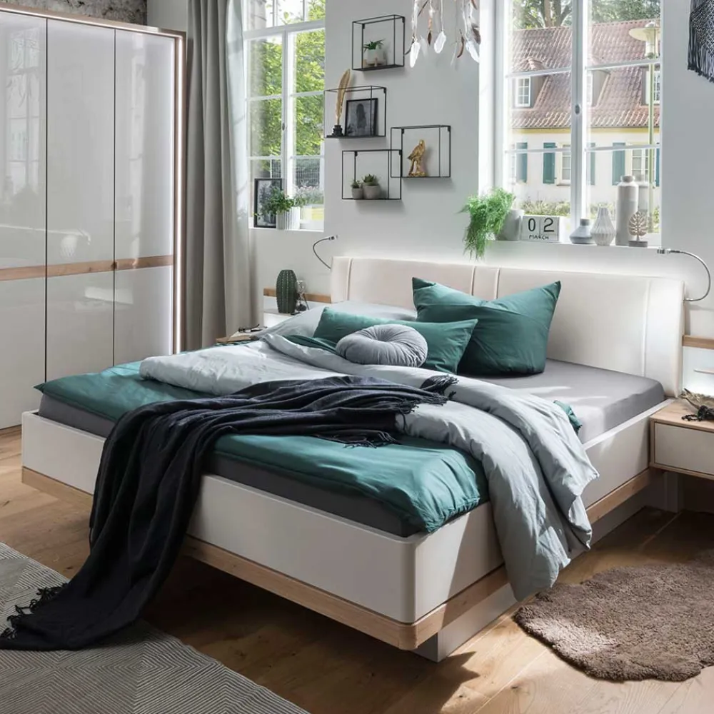 Wohnen Betten<Design Bettgestell inklusive Kopfteil Lampen LED - Crascanu