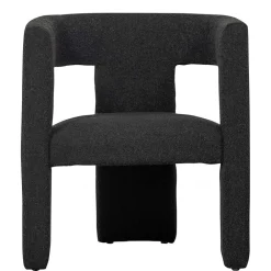 Wohnen Sessel<Design Cocktailsessel in Dunkelgrau Boucle - Seanno