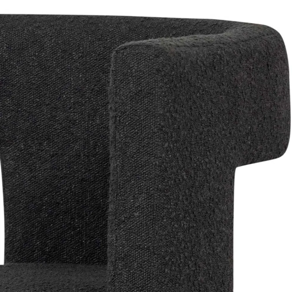 Wohnen Sessel<Design Cocktailsessel in Dunkelgrau Boucle - Seanno