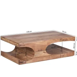 Wohnen Tische<Design Couchtisch aus massivem Akazienholz - Drolivio