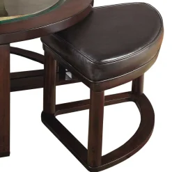 Wohnen Sitzgruppe<Design Couchtisch mit vier Hockern - Fornax (fünfteilig)