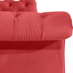 Wohnen Sofas<Design Dreisitzer aus Samtvelours in Rot - Rosanna