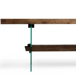 Wohnen Tische<Design Eiche Esstisch mit Glas Gestell - Ventida