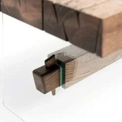 Wohnen Tische<Design Eiche Esstisch mit Glas Gestell - Ventida