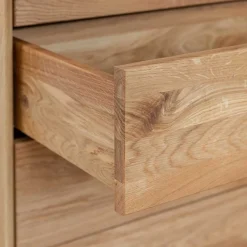 Wohnen Vitrinen<Design Eiche Schrank mit getönten Glastüren - Fabiella