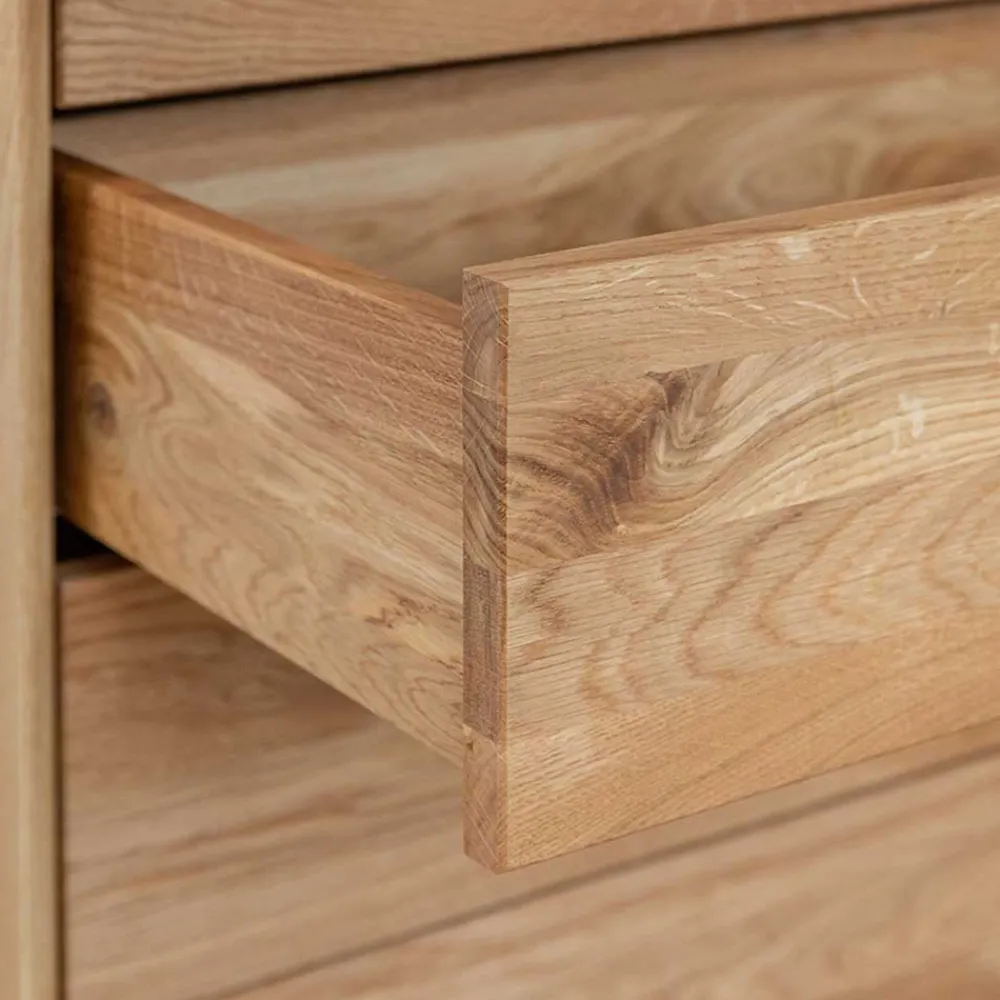 Wohnen Vitrinen<Design Eiche Schrank mit getönten Glastüren - Fabiella
