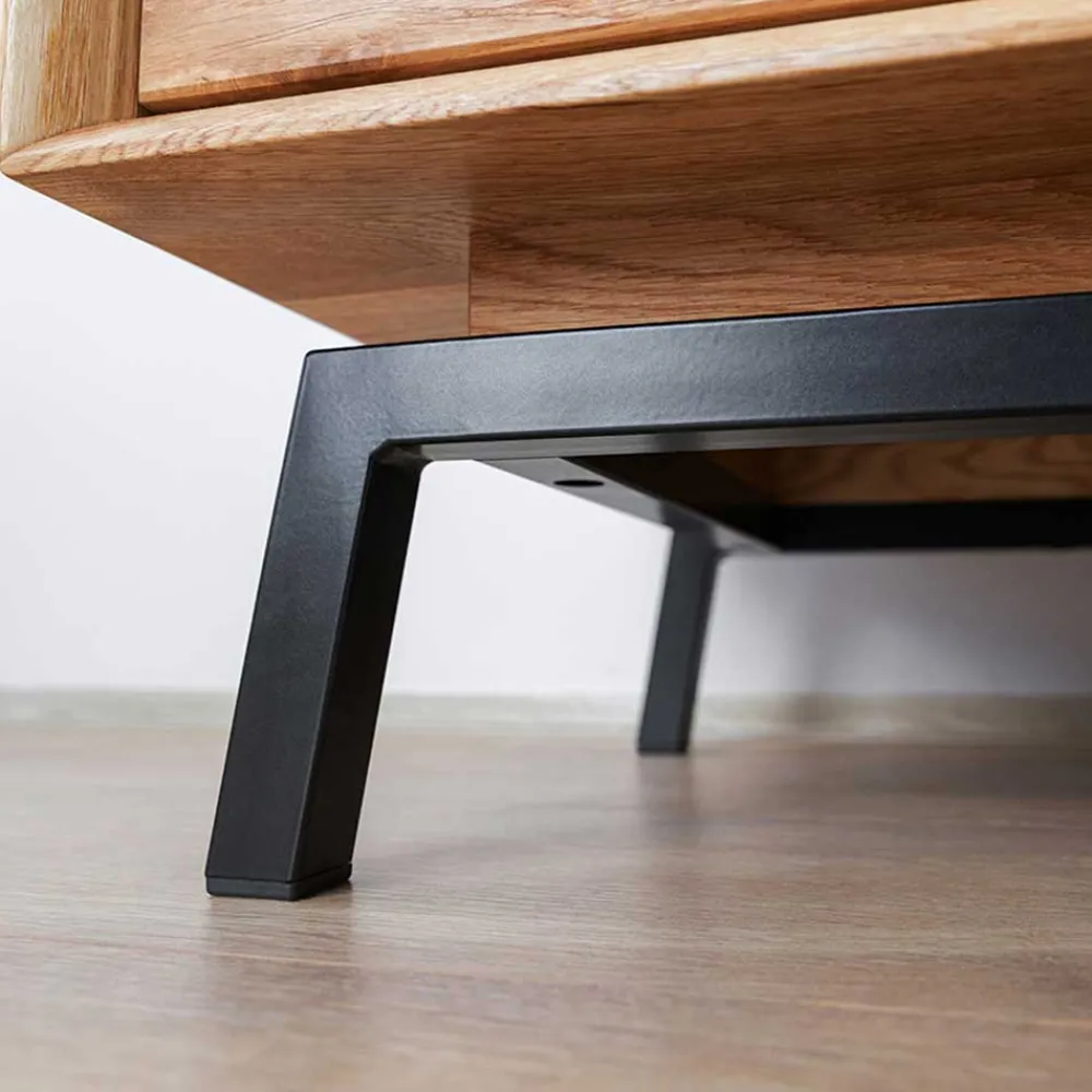 Wohnen Vitrinen<Design Eiche Schrank mit getönten Glastüren - Fabiella