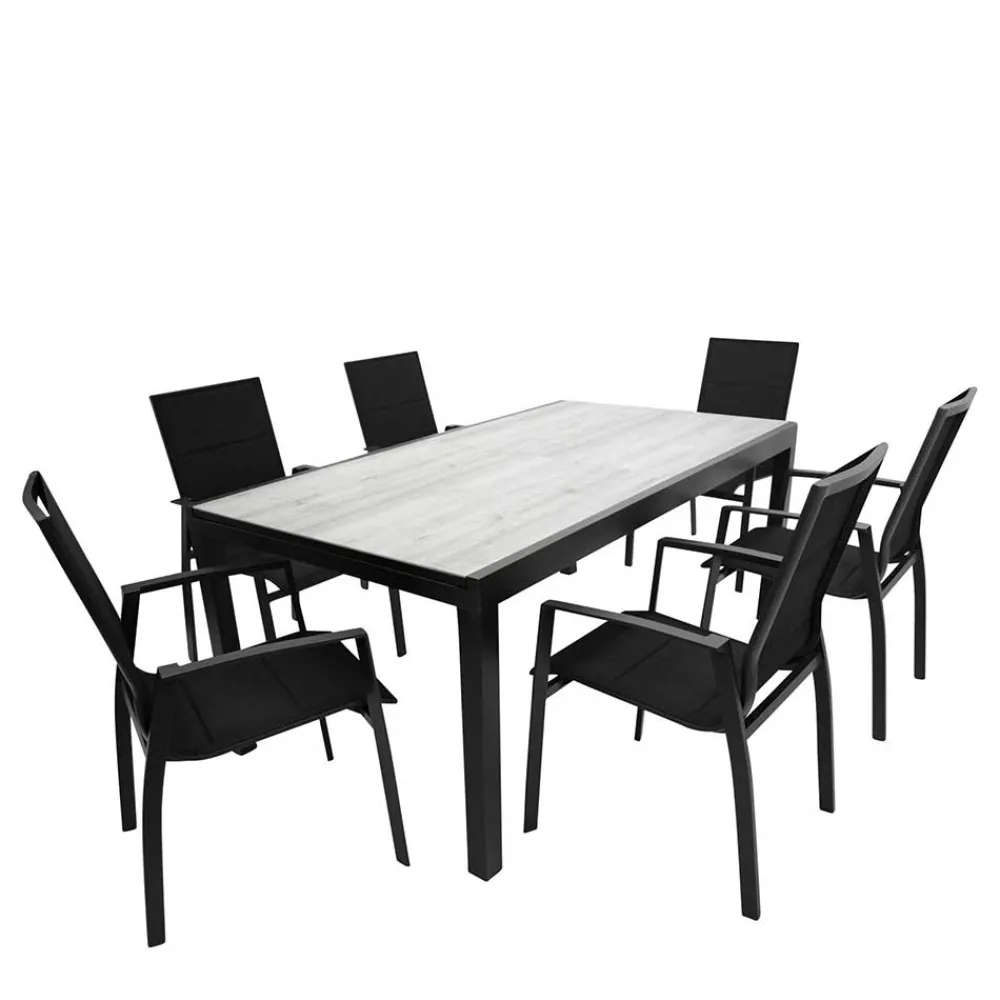 Wohnen Sitzgruppe<Design Essgruppe für den Garten - Marino (siebenteilig)