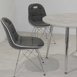 Wohnen Sitzgruppe<Design Essgruppe in Rund - Flumicina (fünfteilig)