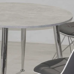 Wohnen Sitzgruppe<Design Essgruppe in Rund - Flumicina (fünfteilig)