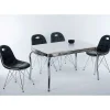 Wohnen Sitzgruppe<Design Essgruppe in Schwarz & Weiß - Candelcero (fünfteilig)