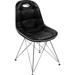 Wohnen Sitzgruppe<Design Essgruppe in Schwarz & Weiß - Candelcero (fünfteilig)