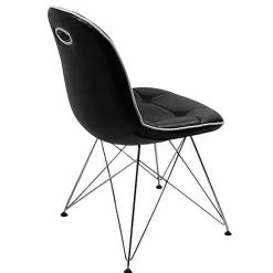 Wohnen Sitzgruppe<Design Essgruppe in Schwarz & Weiß - Candelcero (fünfteilig)