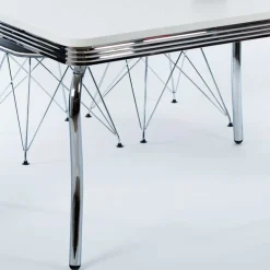Wohnen Sitzgruppe<Design Essgruppe in Schwarz & Weiß - Candelcero (fünfteilig)
