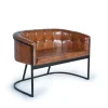 Wohnen Sitzbank<Design Esstischsofa in Cognac Braun Leder - Citrosca