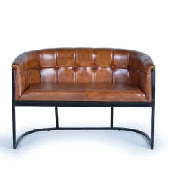 Wohnen Sitzbank<Design Esstischsofa in Cognac Braun Leder - Citrosca