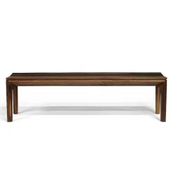 Wohnen Sitzbank<Design Esszimmer Bank aus Nussbaum Massivholz - Edicenza