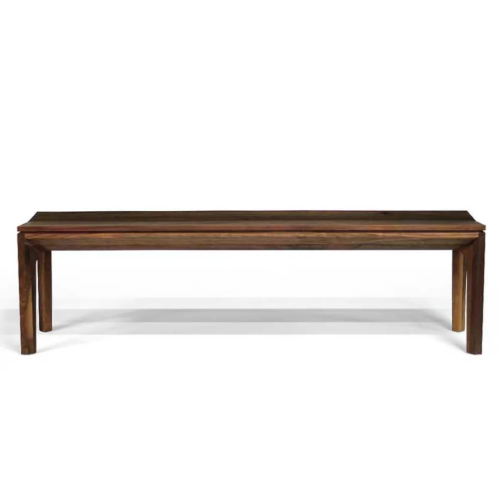 Wohnen Sitzbank<Design Esszimmer Bank aus Nussbaum Massivholz - Edicenza