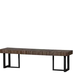 Wohnen Sitzbank<Design Esszimmerbank aus Recyclingholz Teak - Halling