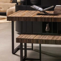 Wohnen Sitzbank<Design Esszimmerbank aus Recyclingholz Teak - Halling