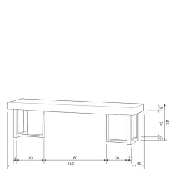 Wohnen Sitzbank<Design Esszimmerbank aus Recyclingholz Teak - Halling