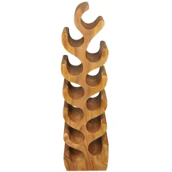 Wohnen Regale<Design Flaschenregal aus Suar Massivholz - Teako