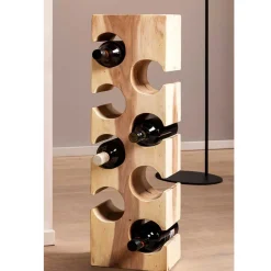 Wohnen Regale<Design Flaschenregal aus Mangobaum Massivholz - Yucata