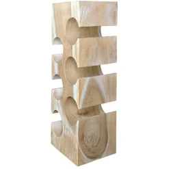Wohnen Regale<Design Flaschenregal aus Mangobaum Massivholz - Yucata