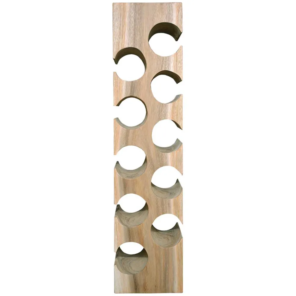 Wohnen Regale<Design Flaschenregal aus Mangobaum Massivholz - Yucata