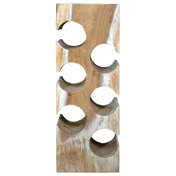 Wohnen Regale<Design Flaschenregal aus Mangobaum Massivholz - Yucata