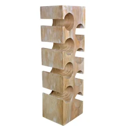Wohnen Regale<Design Flaschenregal aus Mangobaum Massivholz - Yucata