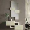 Wohnen Garderoben<Design Flur Set in Cremefarben & Weiß - Timos (zweiteilig)