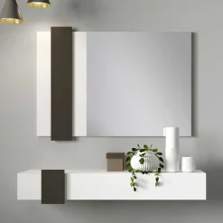 Wohnen Garderoben<Design Flur Set in Weiß & Schwarz - Riguna (zweiteilig)