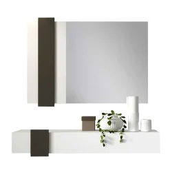 Wohnen Garderoben<Design Flur Set in Weiß & Schwarz - Riguna (zweiteilig)