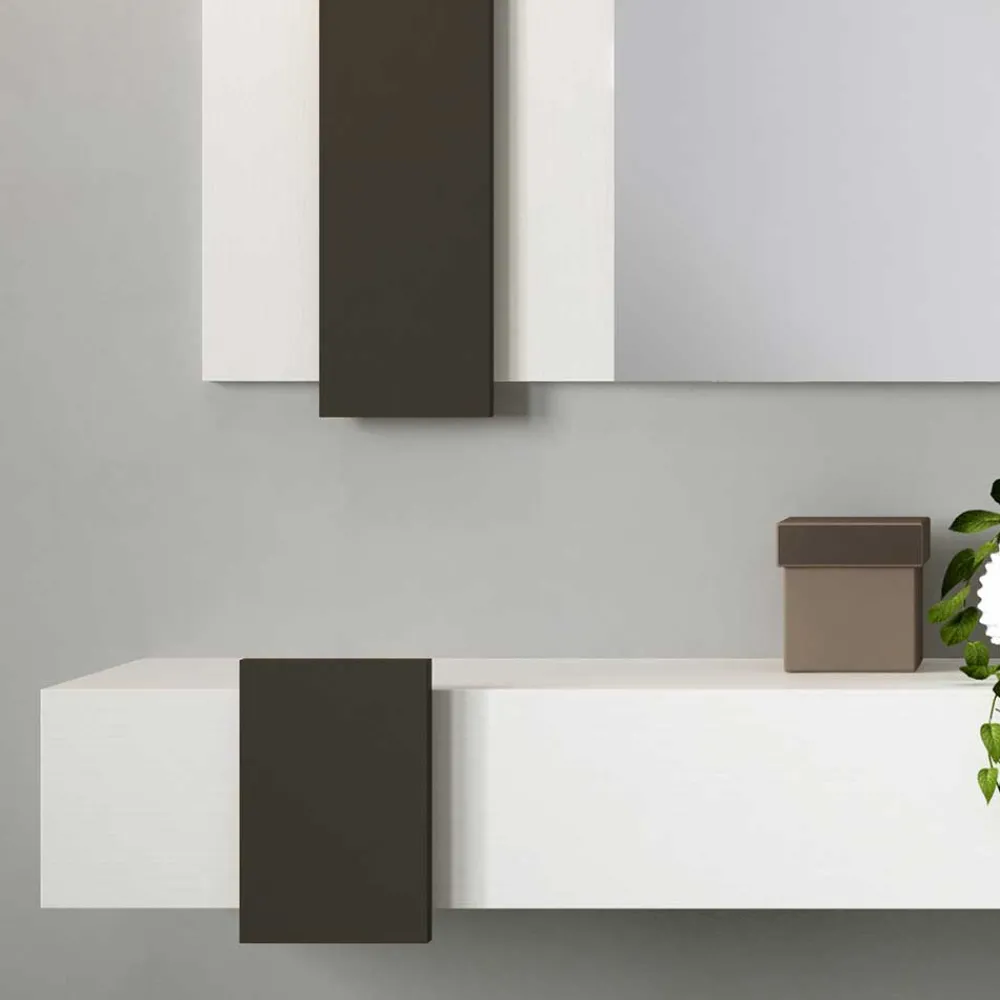Wohnen Garderoben<Design Flur Set in Weiß & Schwarz - Riguna (zweiteilig)