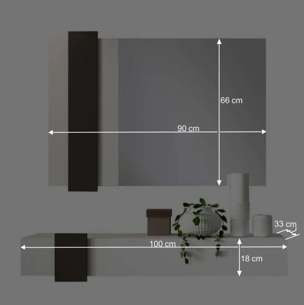 Wohnen Garderoben<Design Flur Set in Weiß & Schwarz - Riguna (zweiteilig)