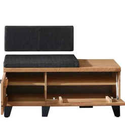 Wohnen Sitzbank<Design Flurbank aus Wildeiche in Natur & Grau - Elprisca