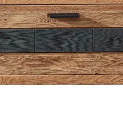 Wohnen Sitzbank<Design Flurbank aus Wildeiche in Natur & Grau - Elprisca