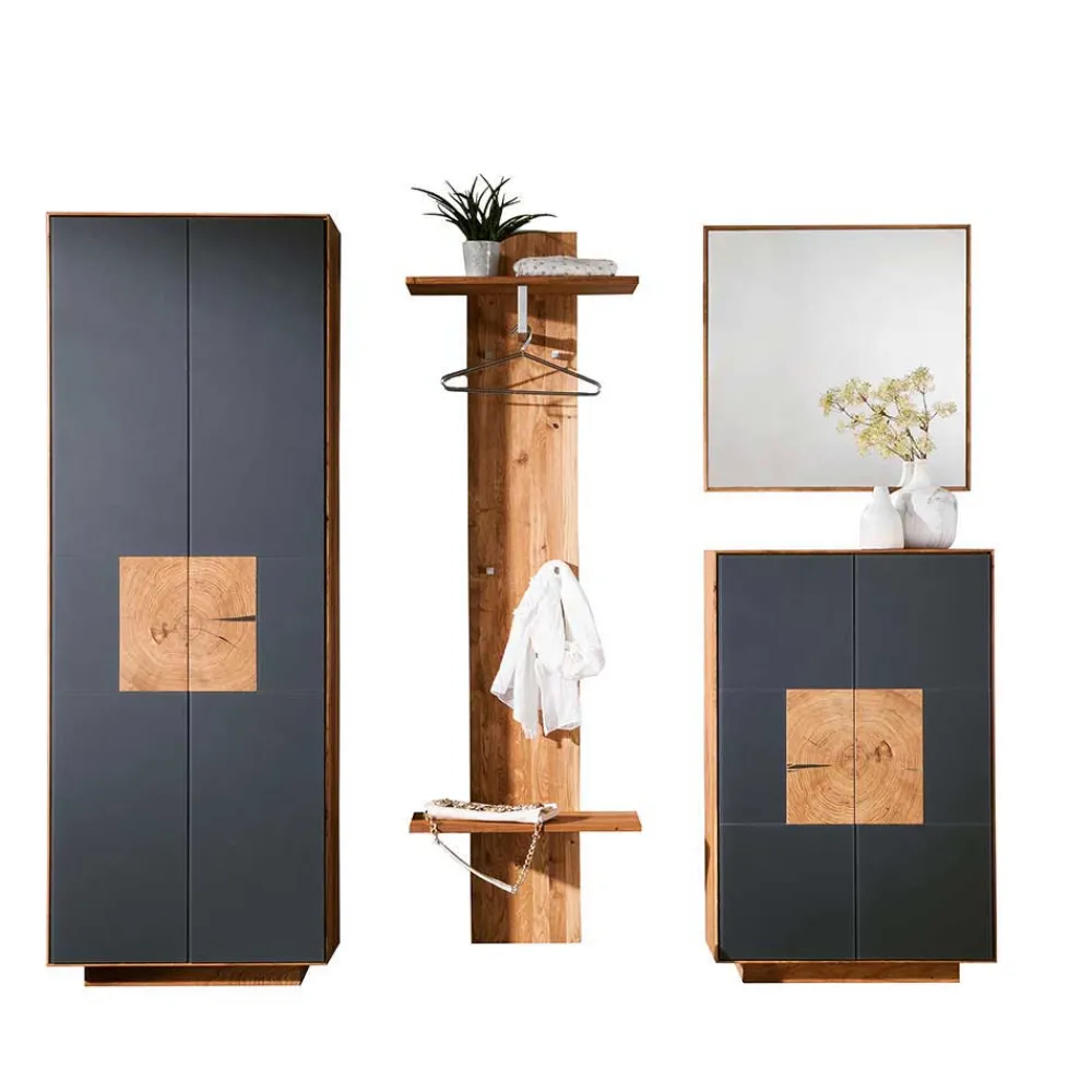 Wohnen Garderoben<Design Flureinrichtung Wildeiche - Mandrey (vierteilig)