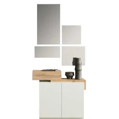 Wohnen Garderoben<Design Flurkommode & Spiegel Set - Gangizo (fünfteilig)