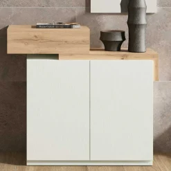 Wohnen Garderoben<Design Flurkommode & Spiegel Set - Gangizo (fünfteilig)