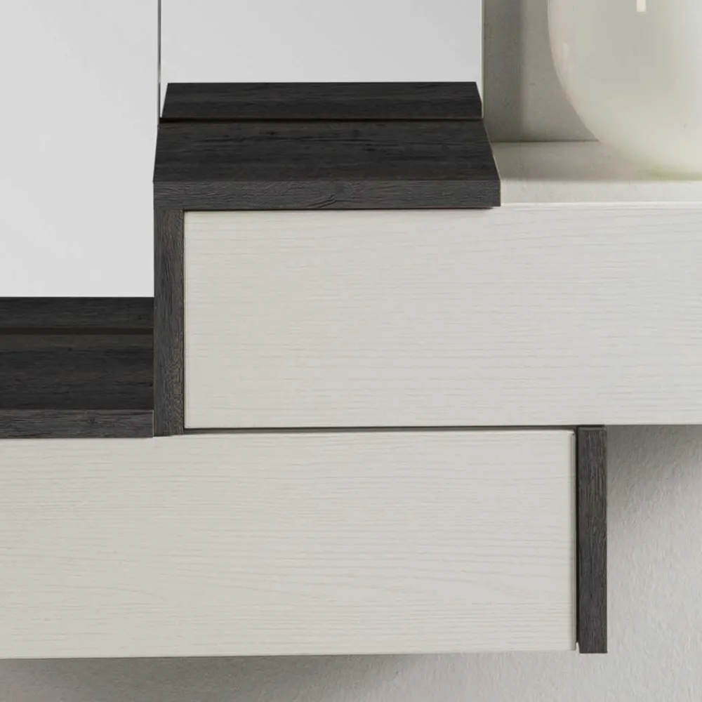 Wohnen Garderoben<Design Flurmöbel in Weiß & Schwarz - Uwida (vierteilig)