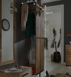 Wohnen Garderoben<Design Garderobe aus Balkeneiche & Metall - Alsbetas